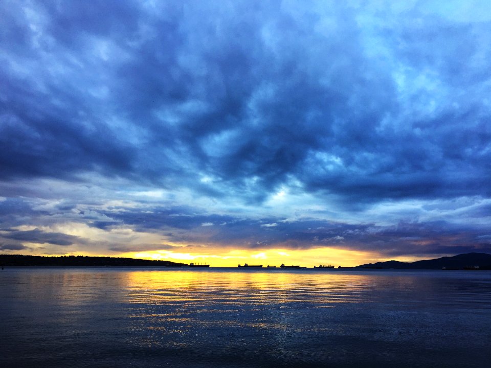 Vancouver, Sunset, English bay beach photo