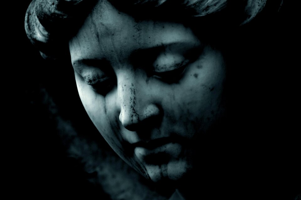 Burial ground mourning old cemetery