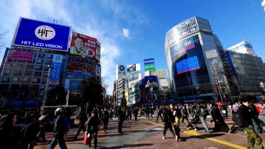 Japan, Shibuya cross tower parking lot, Shibuyaku