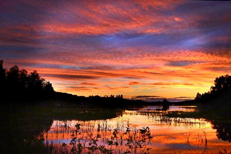 Lake twilight colors