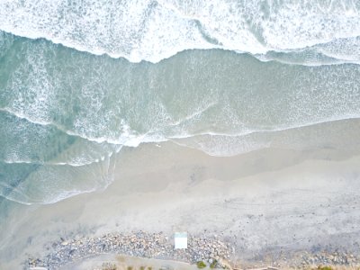 aerial photo of seashore at daytime photo