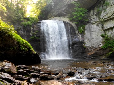 Looking glass falls, United states, Rock photo