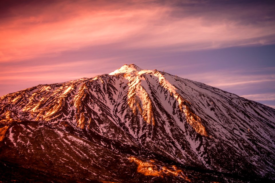 Mount teide, Spain, Snow