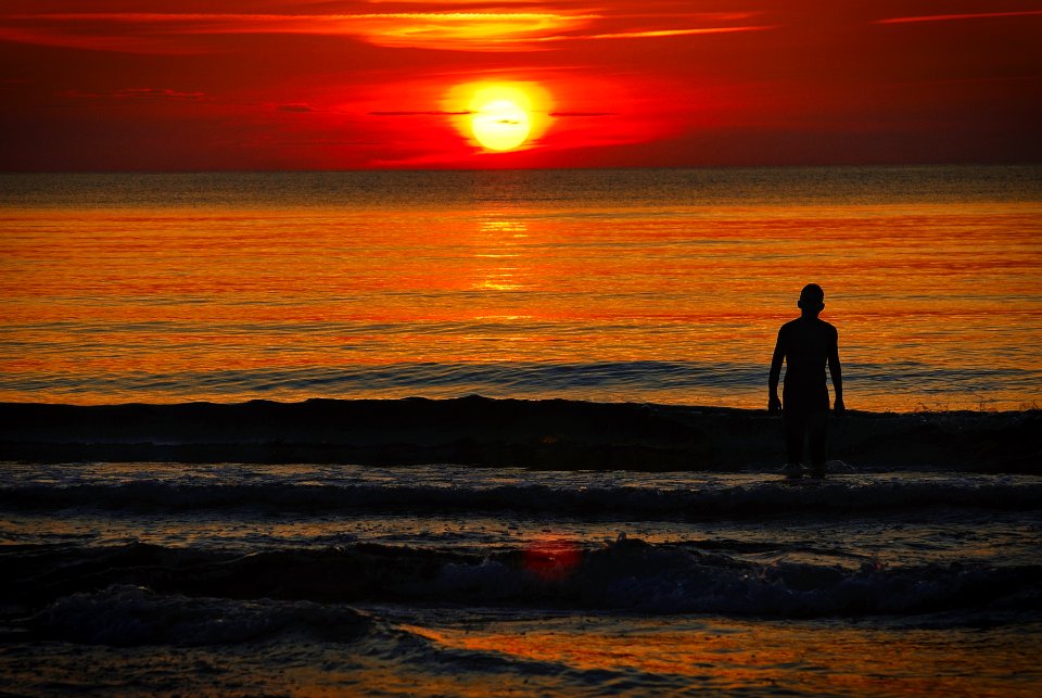 Silhouette, Human, Swimmer
