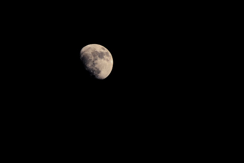 Night, Sky, Moon