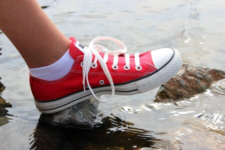Feet red water photo