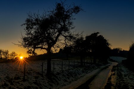 Evening sky landscape twilight photo