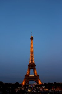 Eiffel Tower during night time photo