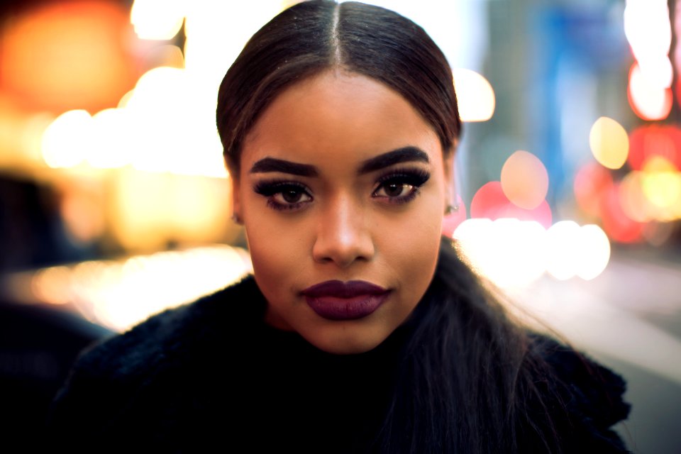 Woman, Black, Night