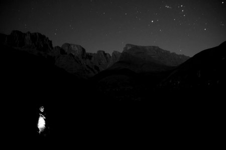 Night, Cave, Stars