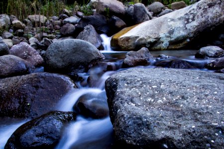Camp, River, Hike