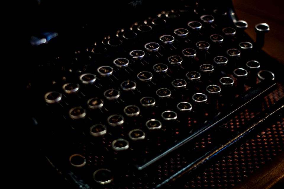 vintage black typewriter