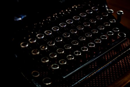 vintage black typewriter photo