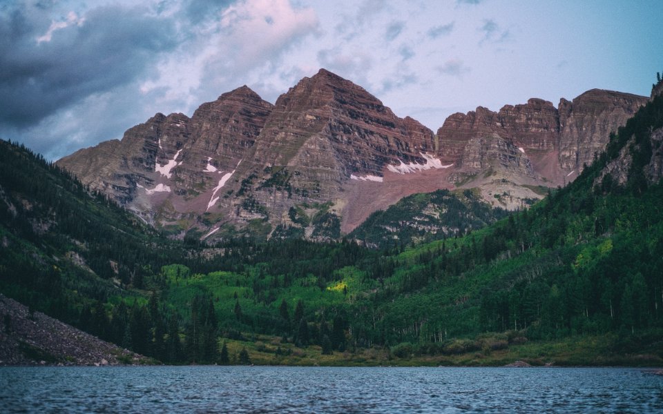 mountain and calm body water