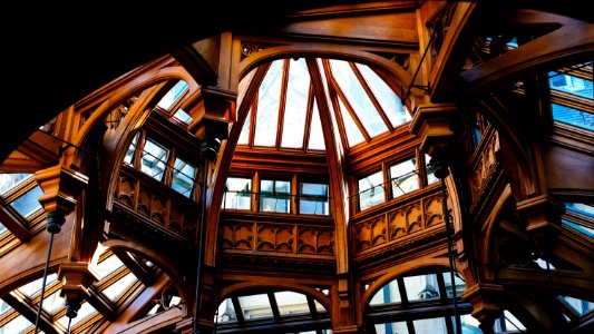 dome ceiling with mirrors during daytime
