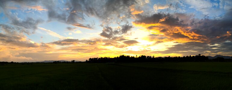 Sky the afternoon field photo