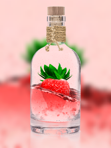 Fruity strawberry juice delicious