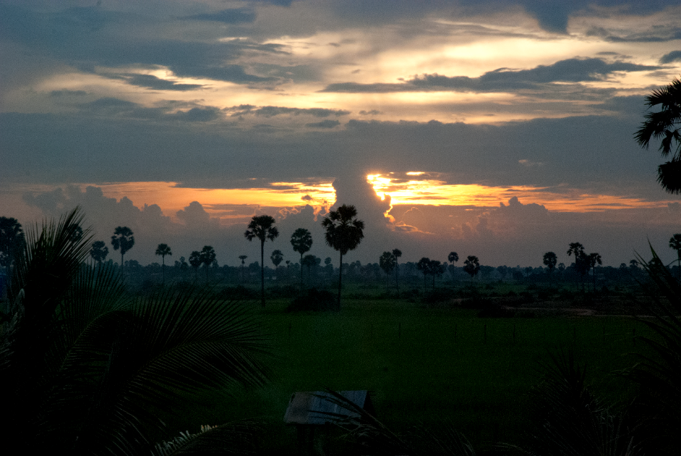 Cambodia, Nature, Sunset