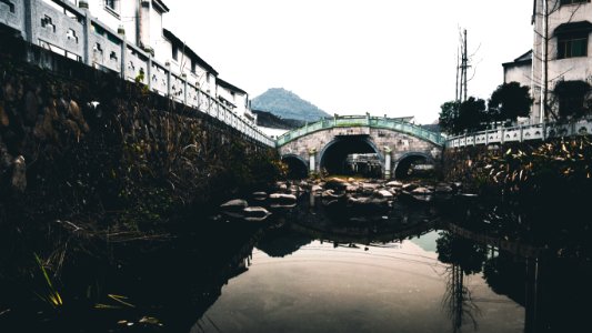 Bridge, River, Rocks