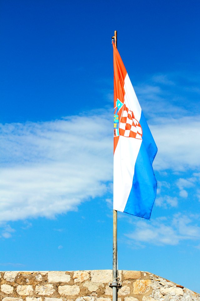 Croatia, Dubrovnik, Flag