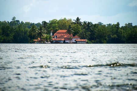 white and brown house on island photo