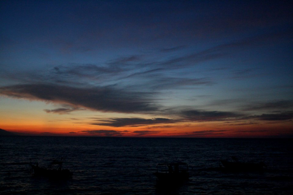 Boat, Sea, Sunset