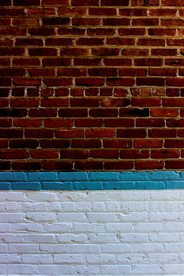 white and brown brick wall
