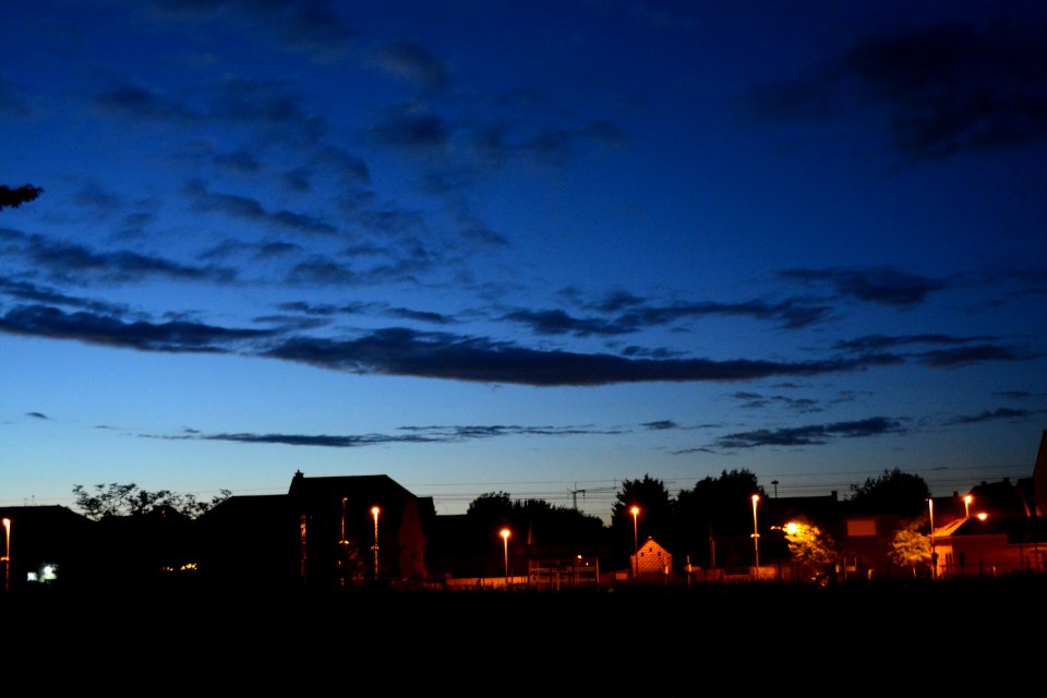 Lights, Night, Clouds