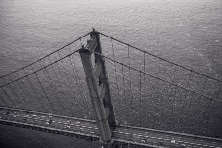 aerial view of Golden Gate bridge photo