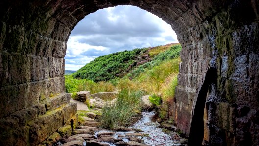 time lapse photography of water in tunne l photo