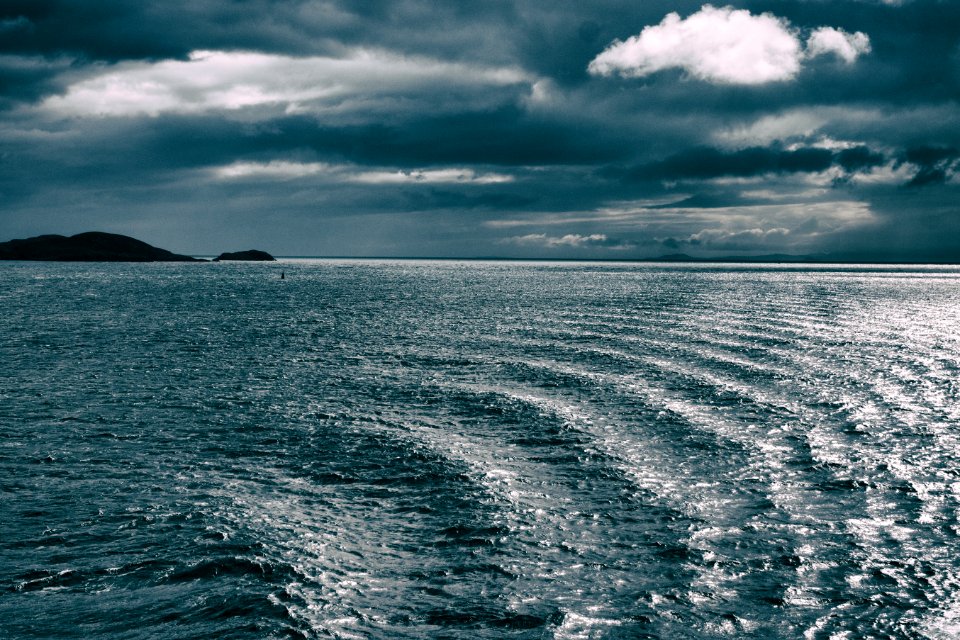 Reflection, Coastline, Cloudy