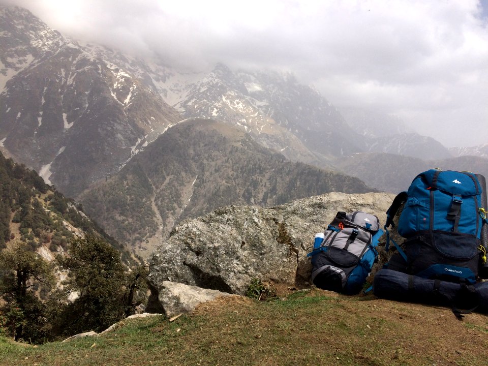 Triund trek trail, Dharamshala, India
