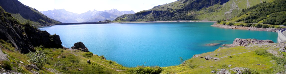 Lake water mountains photo