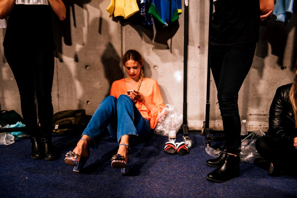 Girl, Sitting, Model