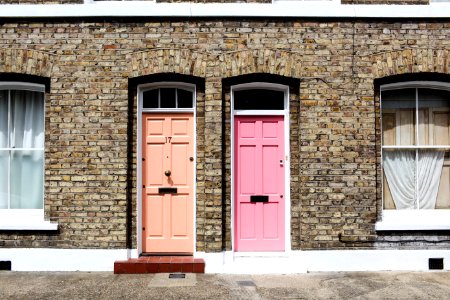 two doors together during daytime