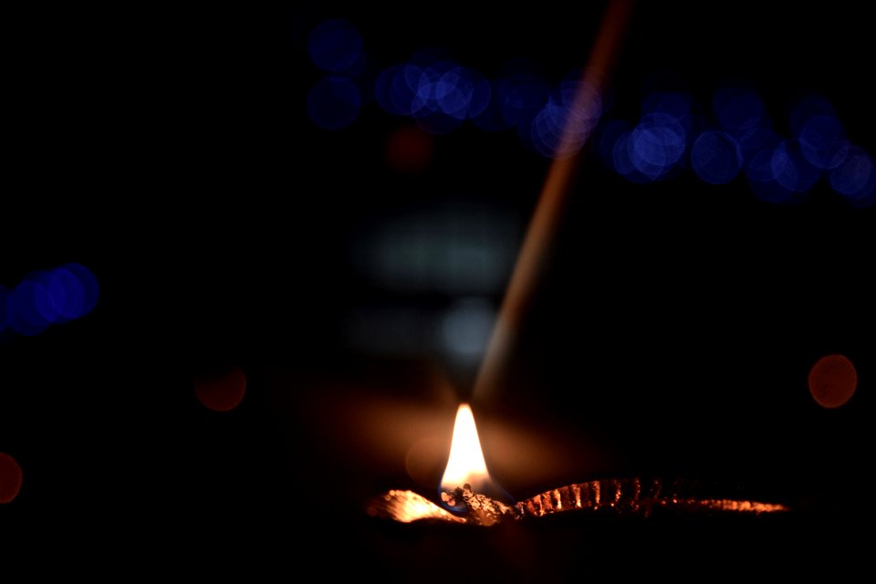 Dark, Bokeh, Lights
