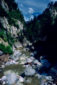 Mountain, Stones, Waterfall