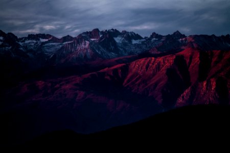 aerial photo of brown moutains photo