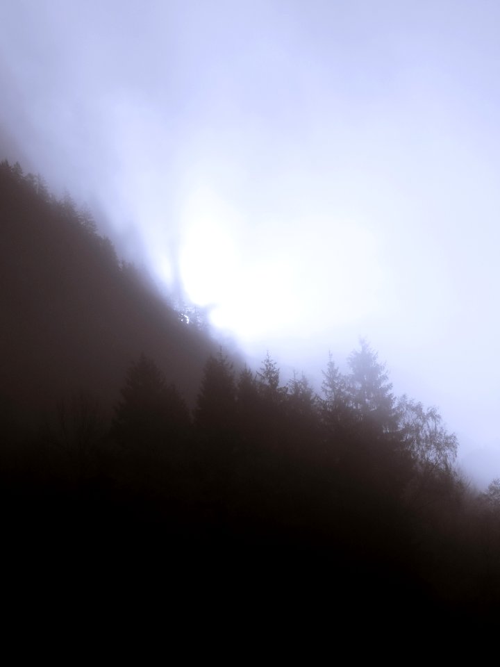 Blue, Fog, Mountain