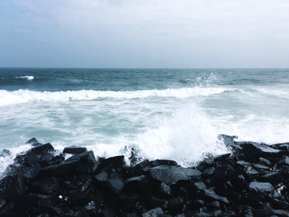 India, Puducherry, Beach