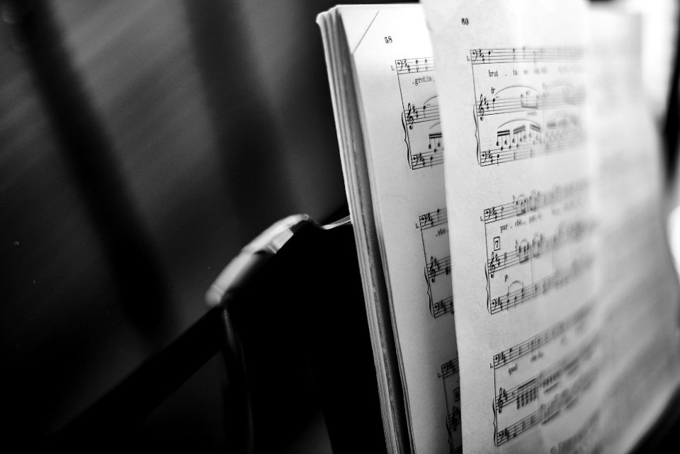 music score closeup photo