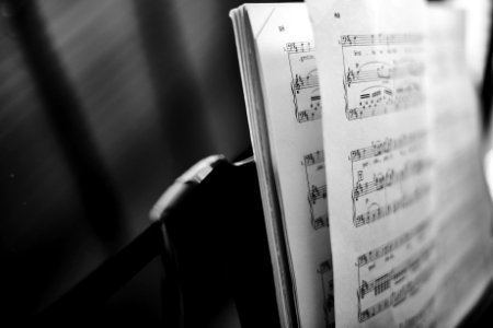 music score closeup photo