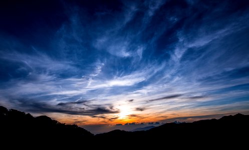 Taiwan, Mountain, Sun