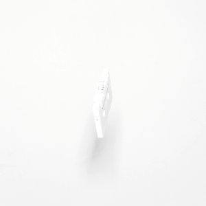 white cassette tape with white background photo