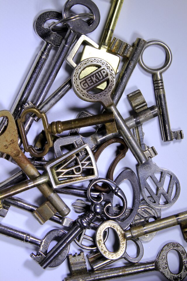 Keychain key ring old key
