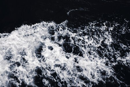 Sea foam splash water