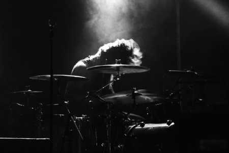 Afro, Dim light, Drums photo