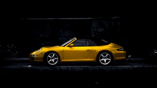 yellow and black coupe photo