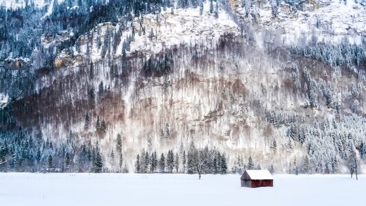Alone mountains winter