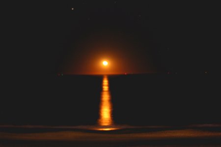 Water, Waves, Full moon